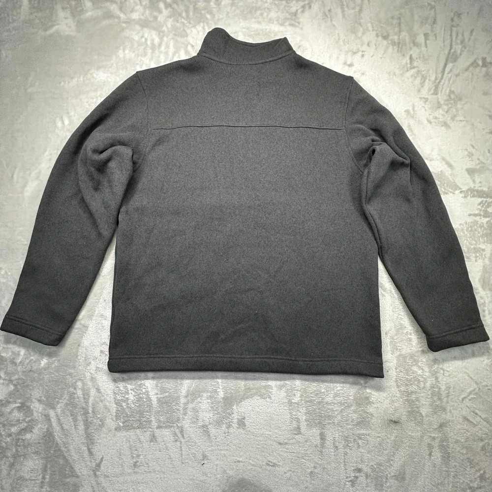 The North Face Mens Large Gray Fleece Lined Outdoor Hiking 1/2 Zip Sweater
